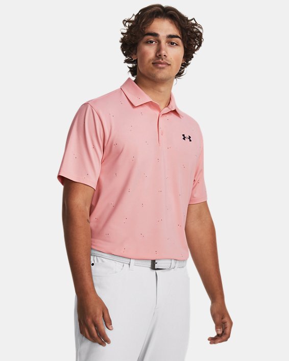 Men's UA Playoff 3.0 Printed Polo in Pink image number 0